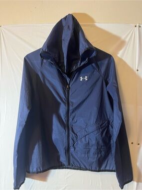 Under Armour Navy Blue Hooded Performance Jacket